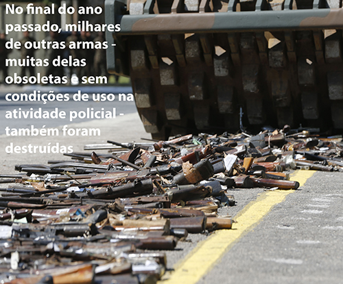 Exército destrói mais armas Banco de Imagens