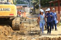 Deputada Daniela do Waguinho visita obras de urbanização e saneamento no bairro Shangrilá 1 SHANGRILÁ Divulgação