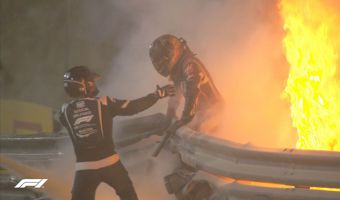 Acidente grave interrompe GP do Bahrein Reprodução Twitter Formula 1