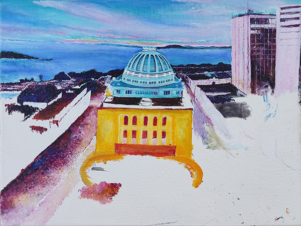 Artista que pinta com a boca inaugura exposição no Palácio Tiradentes