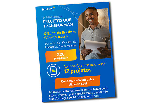 Edital Braskem Projetos que Transformam anuncia vencedoras
