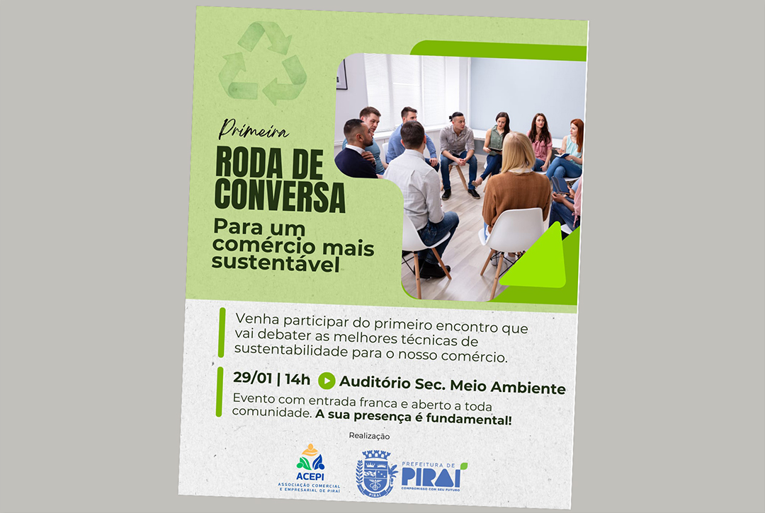 Imagem: Divulgação/Acepi Acepi e Prefeitura promovem primeira "Roda de Conversa" sobre sustentabilidade em Piraí