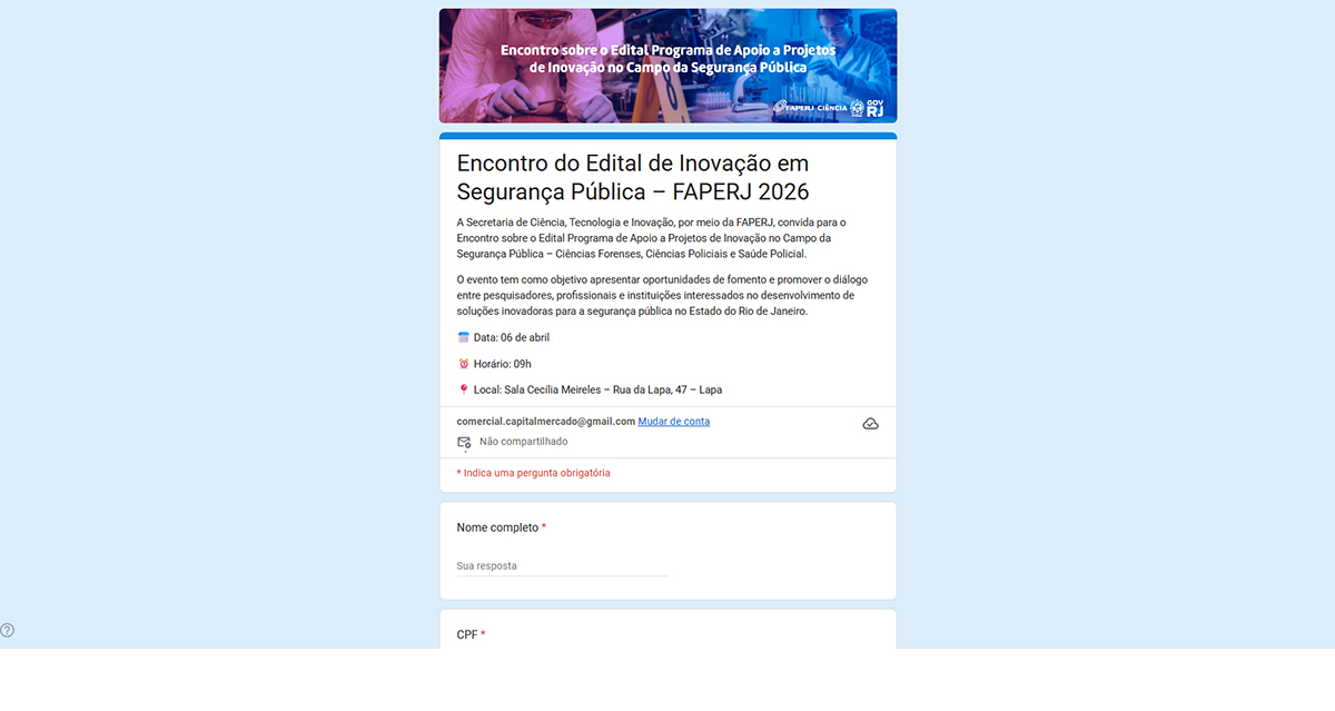 Foto: Reprodução Estado investe R$35 milhões em ciência e inovação para reforçar a segurança pública