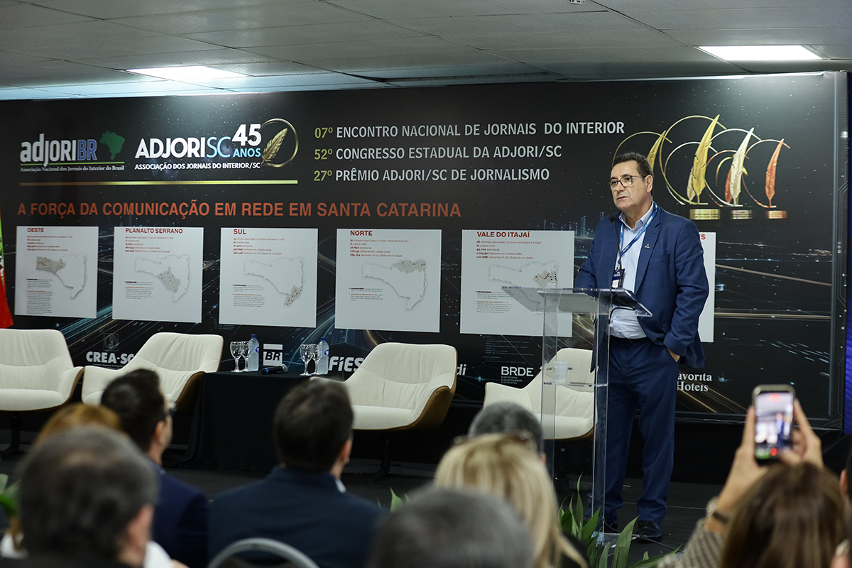 Foto: Cassius Sousa/AdjoriSC Congresso da Adjori Brasil reforça protagonismo da imprensa regional diante dos desafios da era digital